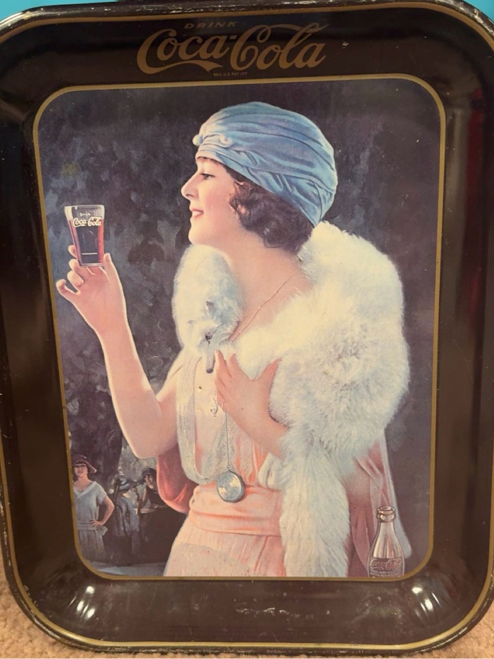 Vintage-Coca Cola Metal Serving Tray! Collectors item❤️